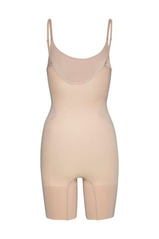 Kadın Mid Thigh Bej Bodysuit-12759 Bej