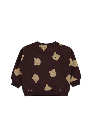 Civil Baby Ayıcık Baskılı 6-18 Ay Sweatshirt - Kahverengi Acı Kahverengi