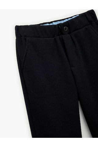 Koton Beli Lastikli Cep Detaylı Lastikli Paça Pantolon Görünümlü Eşofman Altı Lacivert 7wkb40031tk