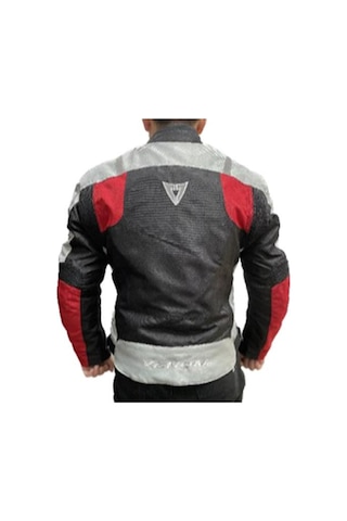 Venom Air Racing 4 Mevsim Motosiklet Montu Gri - Siyah - Kırmızı