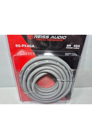Reiss Bakır Amfi Güç Kablosu 4ga - %100 Bakır - 6 Metre - Reiss 4ga Anfi Power Kablosu - 6 Metre