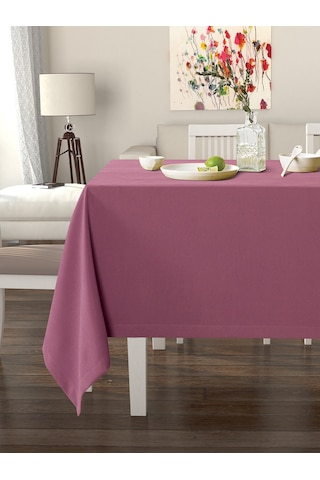 Lavanta Pembesi Masa Örtüsü Kadife Dokulu Leke Tutmaz Lavanta Pembesi