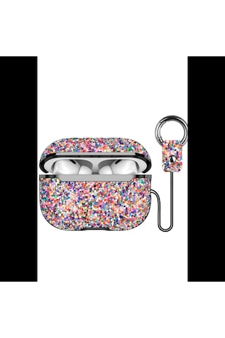 Onegif Apple Uyumlu AirPods 3 3.nesil Bright Simli AirPods Kapak - Gold