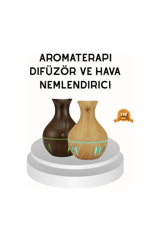 Ahşap Desenli 130 Ml Aromaterapi Difüzör Sessiz Usb Bağlantılı