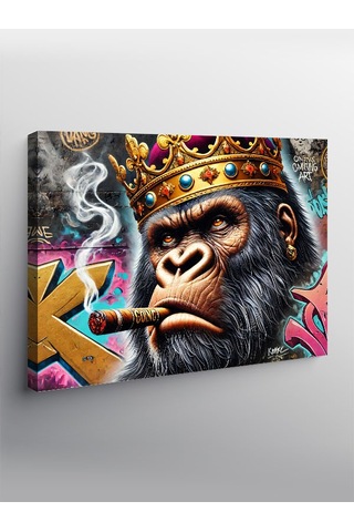 Kanvas Tablo Maymun Kral Grafiti
