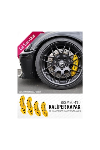 Renault Fluence Uyumlu Sarı Kaliper Kapağı 4'lü Yağ Hortumlu