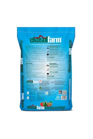 Ekosolfarm%100 Solucan Gübresi 25 Kg Organik Gübre Tüm Bitkilerde Kullanıma Uygun Katı Toz Formda Gübre 0.1 KG