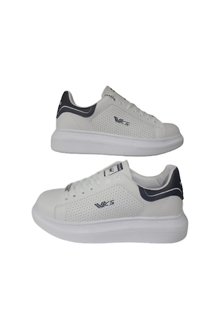 Wickers Unısex Beyaz-siyah Ortopedik Düz Taban Sneaker Spor Ayakkabı Beyaz