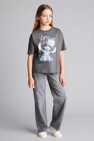 Defacto Dısney Lılo & Stıtch Tişört Kız Çocuk Antrasit Kız Çocuk T-shirt H0724a8/ar58 Antrasit