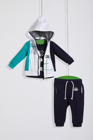 Wogi Baby Wogibaby Wogi Erkek Bebek 3’Lü Eşofman Takım (3-36 Ay) (Wg-5748) Çok Renkli