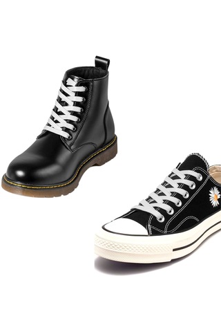 100 Cm Yassı Mumlu Ayakkabı Bağcığı, Sağlam Pamuk Örgü Bağcık