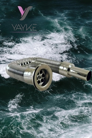 Yayke Körüklü Lavabo Sifonu Lavabo Gider Borusu Krom