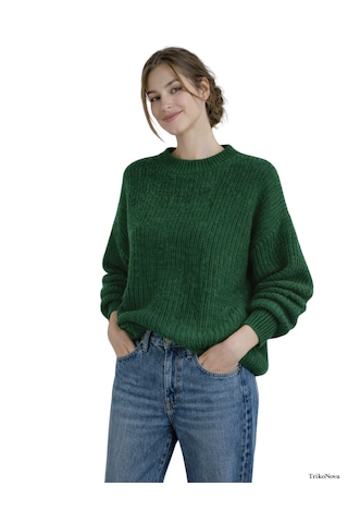 Trikonova Oversize Triko Kazak Yeşil