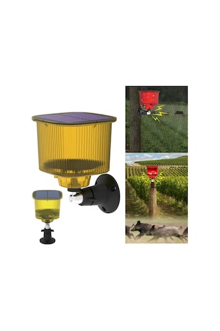 Ayt Powermaster Pm-26956 Mikrofonlu Sesli Hayvan Kovucu Alarm Cihazı Solar Güneş Enerjili Panelli Vahşi Hayvan Kovacağı