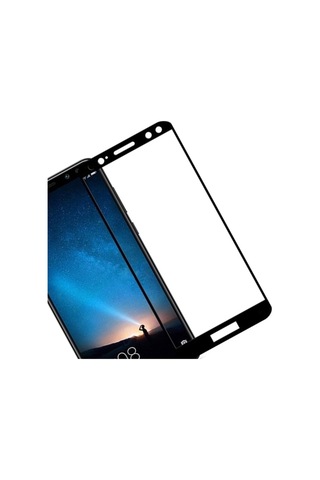 Huawei Mate 10 Lite Siyah 5D Tam Kaplayan Ekran Koruyucu Cam