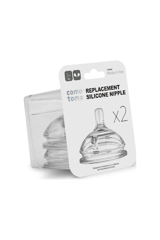 Comotomo Silikon 2’li Biberon Emziği – Orta Akışlı 3 - 6 Ay