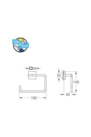 Grohe Start Cube Quickfix Halka Havluluk + Quickglue A1 Yapıştırıcı Seti Genel
