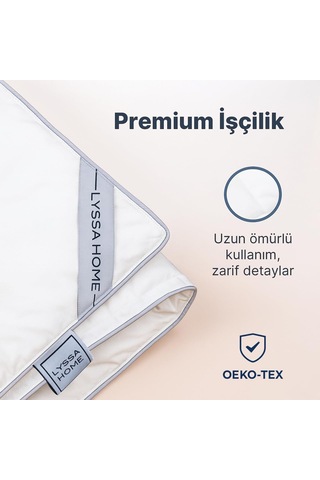 Gold 90 Premium%90 Kaz Tüyü Yorgan, 195x215cm Çift Kişilik Ultra Konforlu, Sıcak Ve Hafif, Down Proof Kumaş Çok Renkli