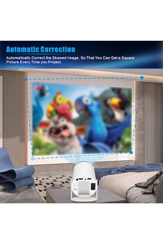 Hy300pro Mini Projektör Yatakhanesi 1280 720p Çözünürlük Dahili Android 11.0 Sistem Ot Düzeltme 0 -180 Projeksiyon Cihazı 57727027