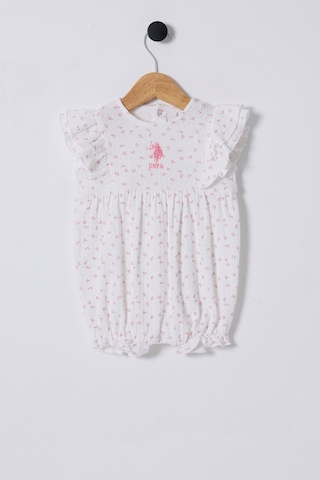 U.S. Polo Assn. Kız Bebek Pembe Tulum Pembe