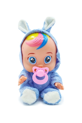 Global Toys Mavi Tulumlu Göz Yaşı Döken Ve Konuşan Et Bebek Konuş