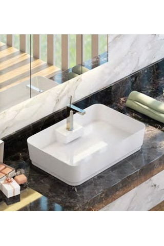 Idevit Slim Dikdörtgen Gizli Gider Çanak Lavabo 60CM Dahil