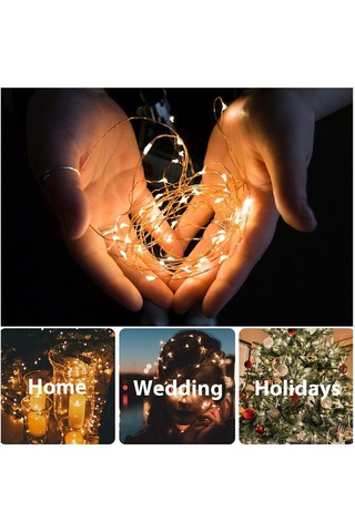 Kırmızı Noel Led Işıkları 10 M Peri Işık Usb Yeni Yıl Düğün Parti Tatil Festoon Açık Sokak Çelenk Odası Aydınlatma Süslemeleri Kırmızı