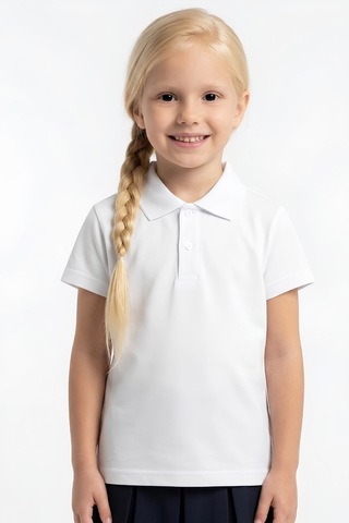 Modanino %100 Pamuk Ve Okul Tarz T-shirt Kız Çocuk 5-16 Yaş 12728at Beyaz