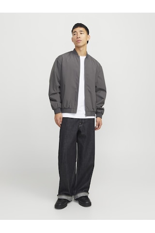Jack & Jones Erkek Beyzbol Yaka Bomber Ceket - Charge - 12268608 Castlerock Çok Renkli