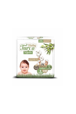 Baby Turco Doğadan Bebek Bezi 5 Numara Junior 240 Adet