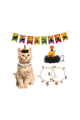 Hangfox Köpek Ve Kedi İçin Avrupa Stili Cadı Halloween Kostümü Seti - Dürtüsel Ve Sevimli, Felt Malzeme İle Konforlu, Tema Parti Ve Fotoğraf Çekimleri İçin Uygun