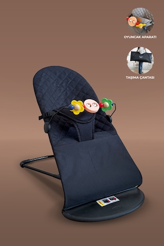 Sweden Baby Premium Cotton 3 Kademeli Oyuncaklı Sallanan Ana Kucağı Katlanır ve Taşıma Çantalı