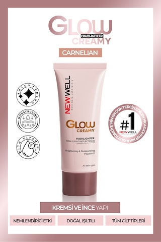 Glow Creamy Highlighter Doğal Işıltılı Krem Aydınlatıcı 30 Ml Carnelian 03 001