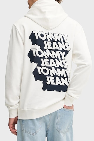 Tommy Jeans Erkek Sweat Dm0dm21625 Ybl Beyaz Beyaz