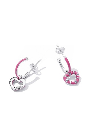 Flybuy 925 Ayar Gümüş Kalp Küpe - Elegan Kolye - Özel Günler İçin Orta Boy