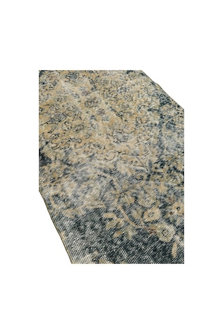 El Dokuma Vintage Su Yeşili Yolluk 80x315 Eskitme 3 Metre Halı Su Yeşili
