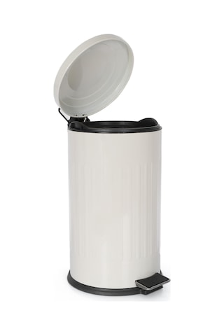 Foreca Vintage Çöp Kovası Çizgili Krem 16 Lt