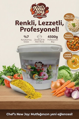 Chefs New Joy Sebzeli Çeşni Vegetable Seasoning 4500 G