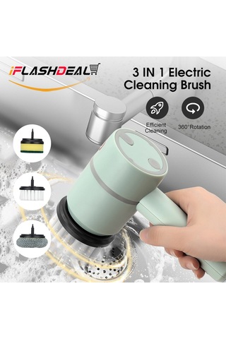 İflashdeal Elektrikli Temizleme Fırçası Ev Temizleme Fırçası Elektrikli Kablosuz Temizleme Fırçası El Temizleme Fırçası Mutfak Banyo İçin Çok Fonksiyonlu Temizleme Fırçası