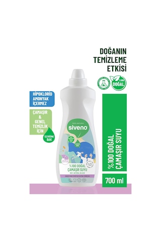 Siveno %100 Doğal Çamaşır Suyu Bitkisel Lavanta Çay Ağacı Tüm Yüzey ve Kumaşlarda 700 ML