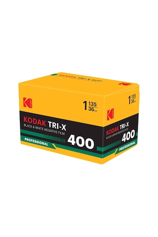 Lexroo Kodak Profesyonel Tri-x 400 Siyah Beyaz 135 Negatif Rulo Film, 36 Pozlama, Retro Ambalaj Standart
