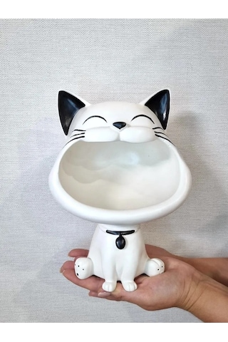 Cre Art Kedi Şekerlik Vazosu Şekerlik Dekoru İç Mek 482038724 Siyah