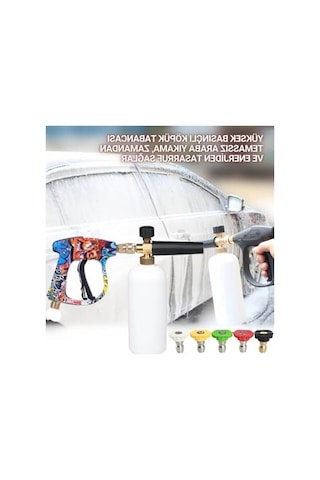 Basınçlı Yıkama Tabancası Seti, 5 Nozzle İle Uyumlu Ve Etkili Temizlik İçin