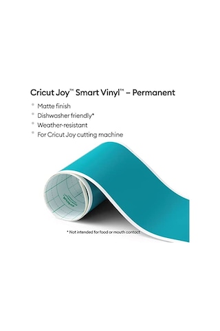 Cricut Joy Smart Kalıcı Vinil Mat Aqua 5,5 İnç X 48 İnç 13,9 Cm X 121,9 Cm 124-Pembe