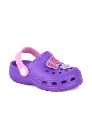 Kinetix Frog Deniz Plaj Havuz Kız Çocuk Sandalet Terlik 667800001268 12 Mor Mor