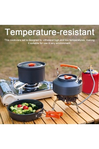 Ulzyvf Taşınabilir Skycıty Seyahat Kamp Tencere Tavası - Rf Turuncu Turuncu