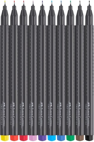Faber Castell Grip Finepen 0.4 Fineliner 10 Lu