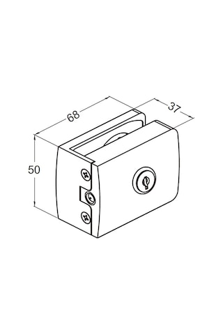 Ht-1315-pcbr Sürgülü Cam Kapı Kilidi Anahtarlı