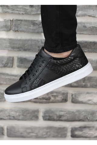 Hakiki Deri Günlük Baskılı Erkek Sneaker Roden5569 001