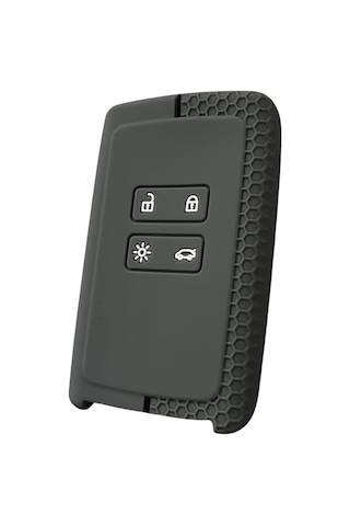 Autohan Keys Renault Anahtar Koruma Kılıfı, Petek Desenli, Gri-siyah, Clio 5, Megane 4, Captur, Kaleos, Kadjar İle Uy